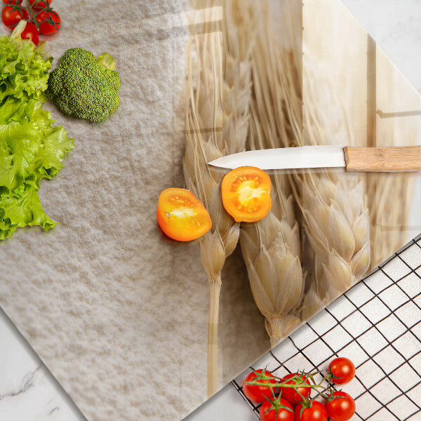 De vidrio templado Harina y espigas de grano