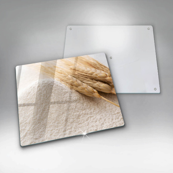 De vidrio templado Harina y espigas de grano