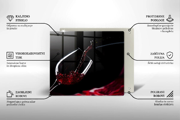 De vidrio templado Una copa de vino tinto