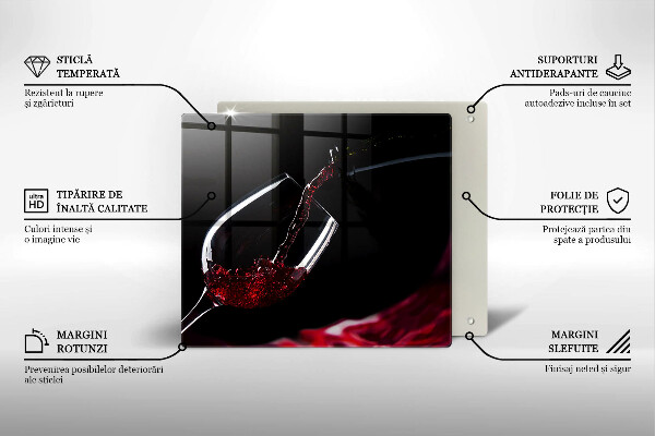 De vidrio templado Una copa de vino tinto