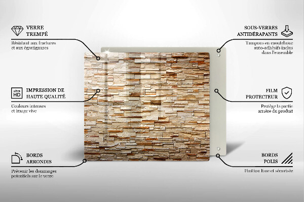 De vidrio templado Textura de piedras decorativas