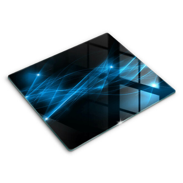 De vidrio templado Humo azul abstracto