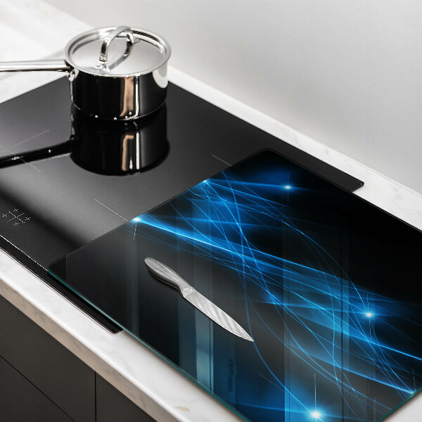 De vidrio templado Humo azul abstracto