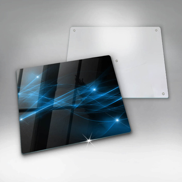 De vidrio templado Humo azul abstracto