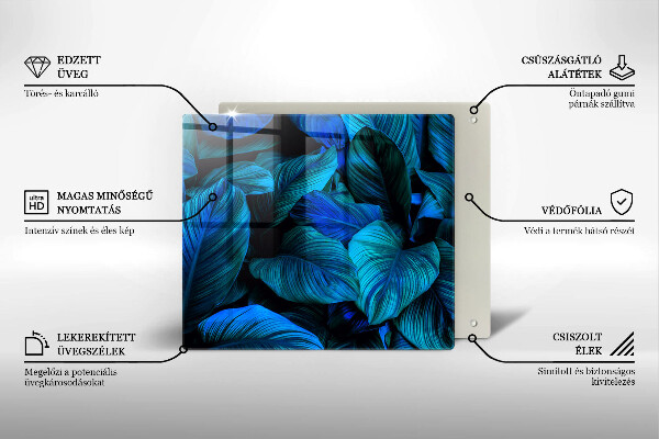 De vidrio templado Hojas de vegetación de la selva