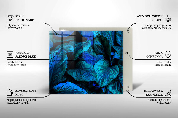 De vidrio templado Hojas de vegetación de la selva