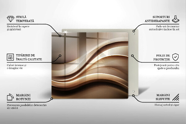 De vidrio templado Líneas suaves de abstracción