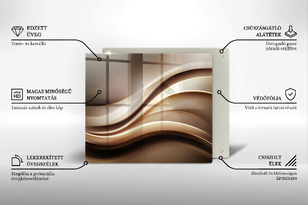 De vidrio templado Líneas suaves de abstracción