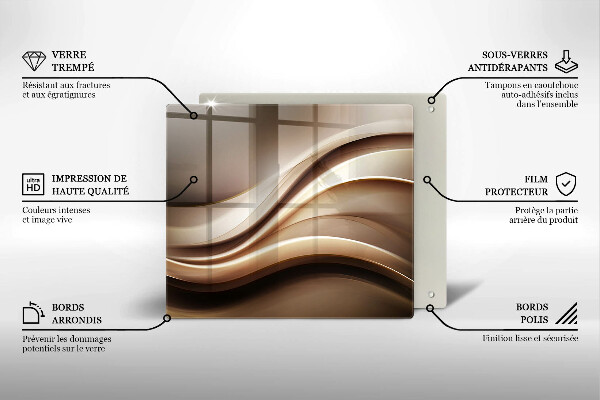 De vidrio templado Líneas suaves de abstracción