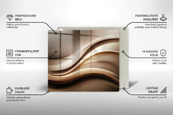 De vidrio templado Líneas suaves de abstracción