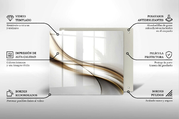 De vidrio templado Abstracción de líneas suaves