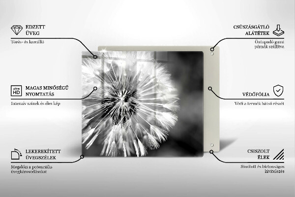 De vidrio templado Un delicado diente de león