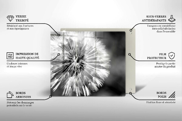 De vidrio templado Un delicado diente de león