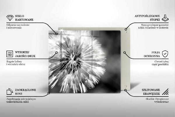 De vidrio templado Un delicado diente de león
