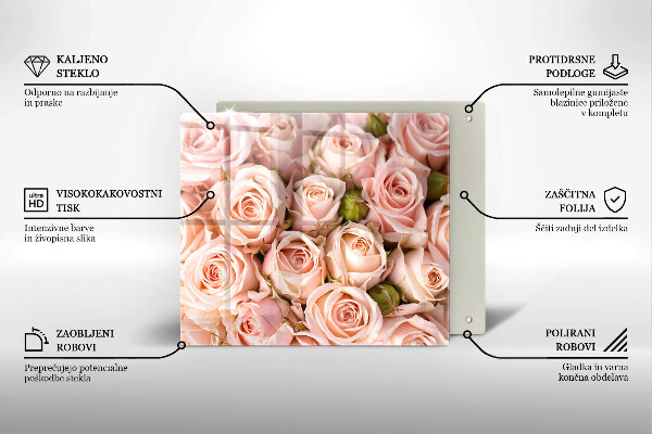 De vidrio templado Ramo de rosas delicadas