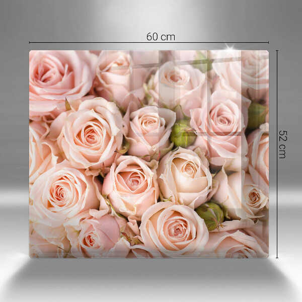 De vidrio templado Ramo de rosas delicadas