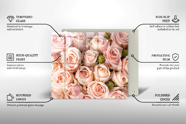 De vidrio templado Ramo de rosas delicadas