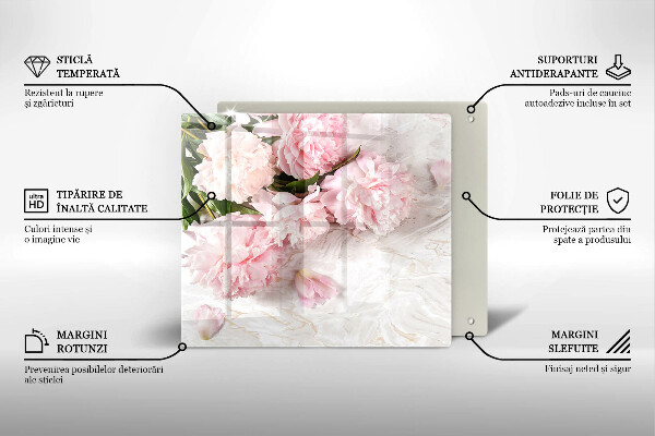 De vidrio templado Flores rosas delicadas