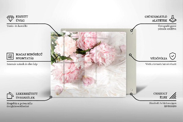 De vidrio templado Flores rosas delicadas