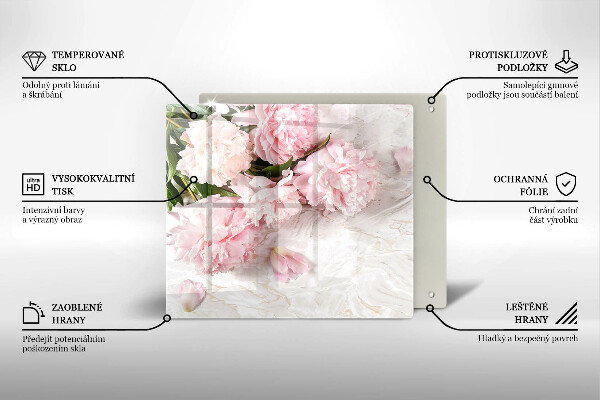 De vidrio templado Flores rosas delicadas