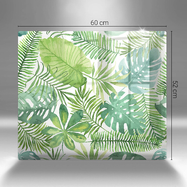 De vidrio templado Hojas boho acuarela