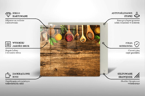 De vidrio templado Cucharas de madera de especias