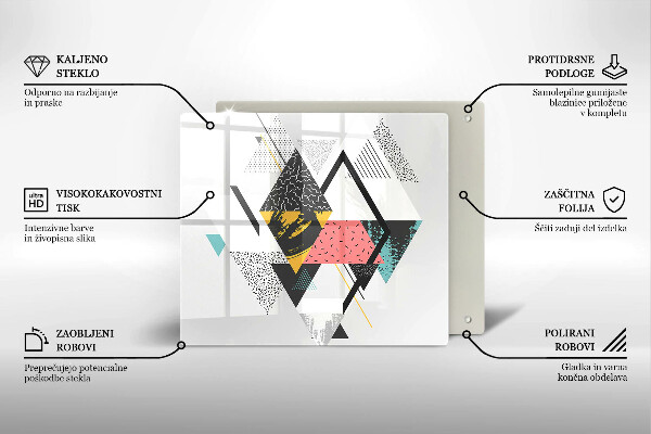 De vidrio templado Triángulos abstractos