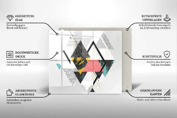 De vidrio templado Triángulos abstractos