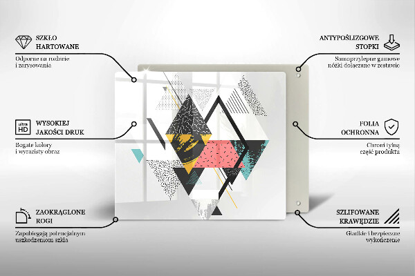 De vidrio templado Triángulos abstractos