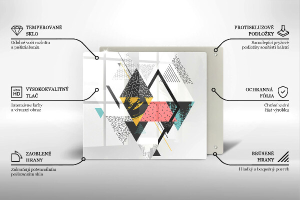 De vidrio templado Triángulos abstractos