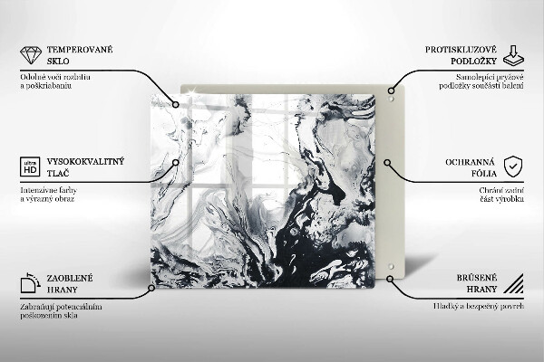 De vidrio templado Abstracción de tinta