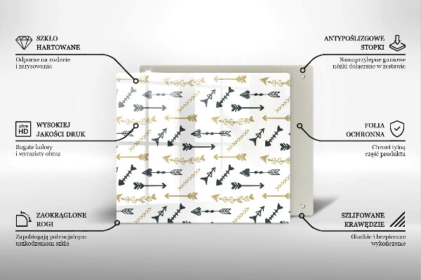De vidrio templado Patrón de flechas boho