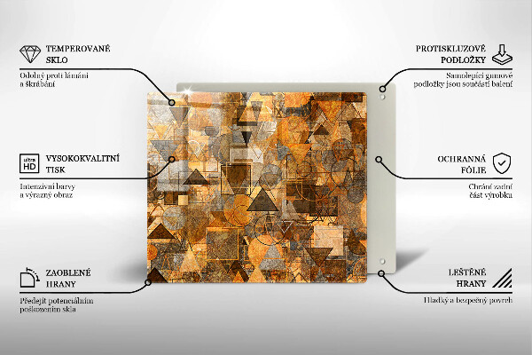 De vidrio templado Patrones sin fisuras de figuras geométricas