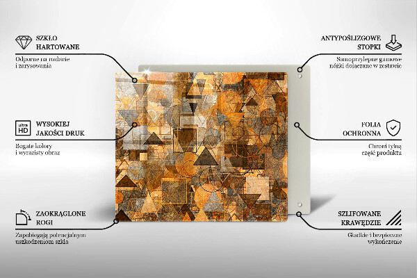 De vidrio templado Patrones sin fisuras de figuras geométricas