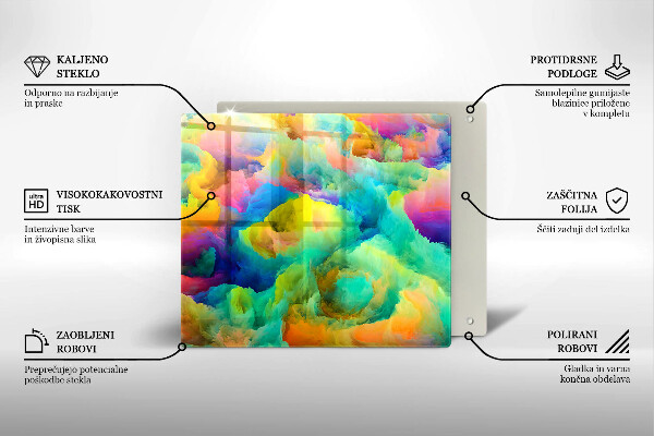 De vidrio templado Abstracción colorida