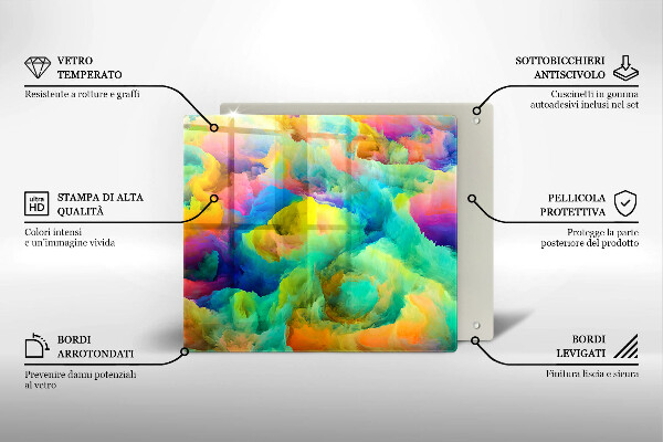 De vidrio templado Abstracción colorida