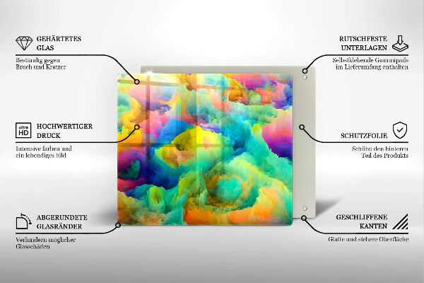 De vidrio templado Abstracción colorida