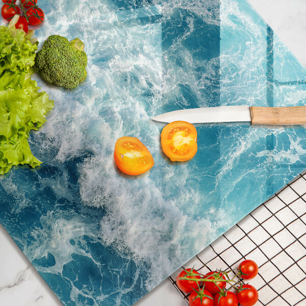 De vidrio templado Olas de agua de mar