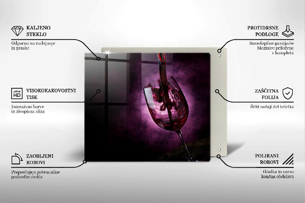 De vidrio templado Una copa de vino
