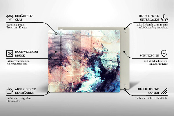 De vidrio templado Abstracción pintada