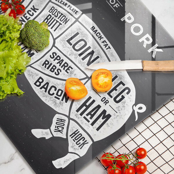 De vidrio templado Carne de cerdo