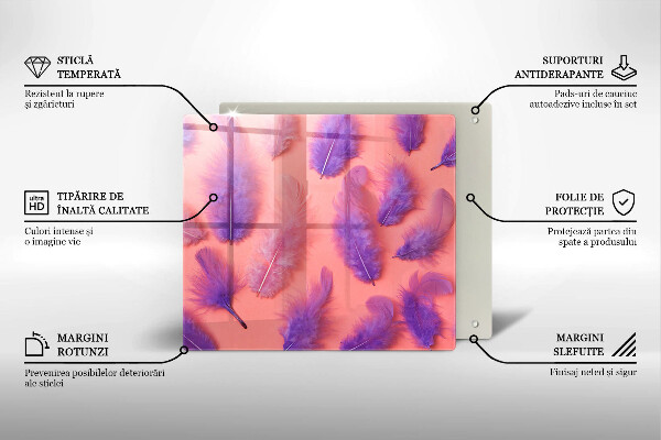 De vidrio templado Plumas esponjosas
