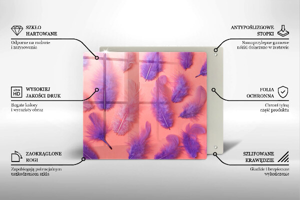 De vidrio templado Plumas esponjosas