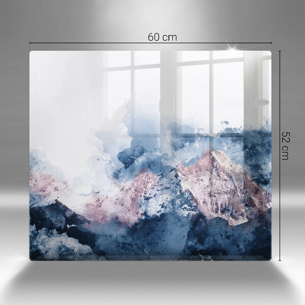 De vidrio templado Montañas pintadas abstractas