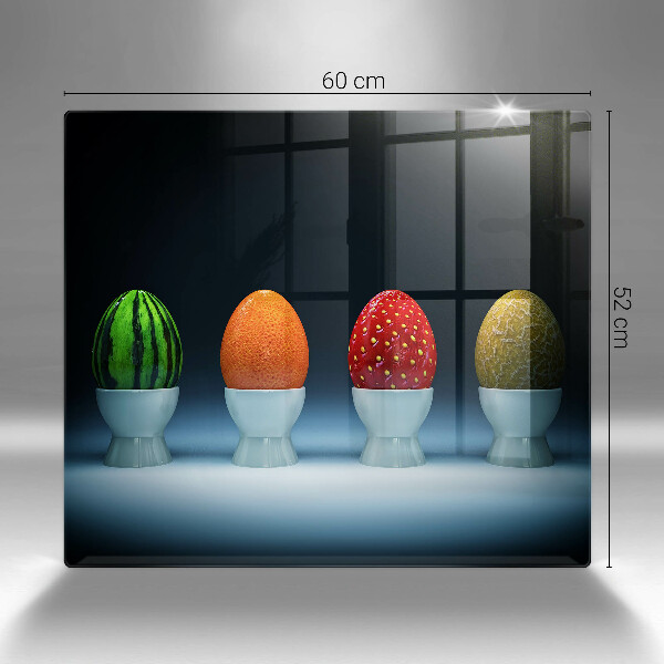 De vidrio templado Huevos de frutas abstractos