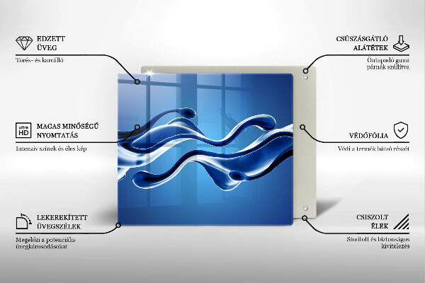 De vidrio templado Abstracción de fluidos