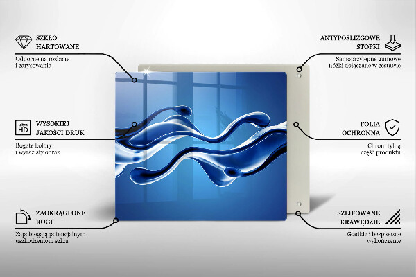 De vidrio templado Abstracción de fluidos