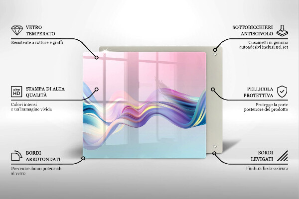 De vidrio templado Abstracción pastel