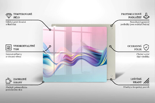 De vidrio templado Abstracción pastel