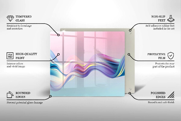 De vidrio templado Abstracción pastel